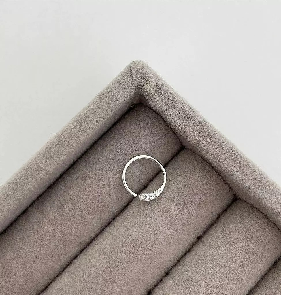 Piercing Argola com Zircônias